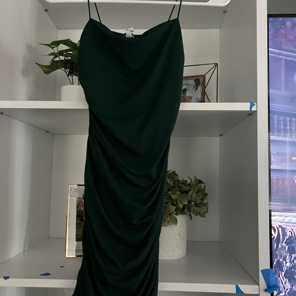 Green mini dress